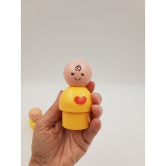 Vtg 1974 Fisher Price Little People Dog Yellow Big Chunky Jumbo Figure Lot of 3 - Picture 5 of 6